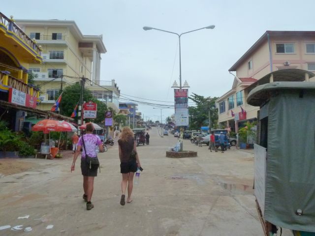 Die Touristenmeile in Sihanoukville.